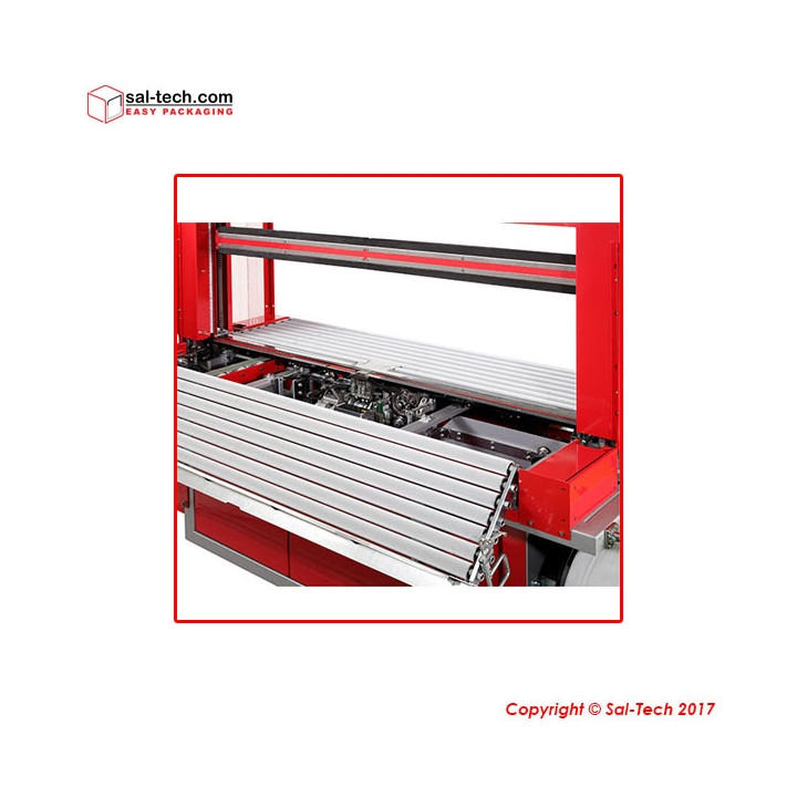 STEP TP-702CCQ Corrugated Strapping Machines with 3-Sides Squaring Function
